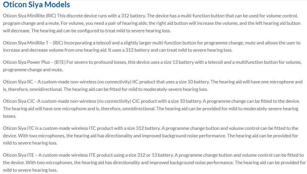 Aparat auditiv Oticon Siya 1 cu baterii 312