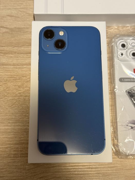 iPhone 13 128GB Blue Baterie Nouă 100% + Încărcător Fast + Husă