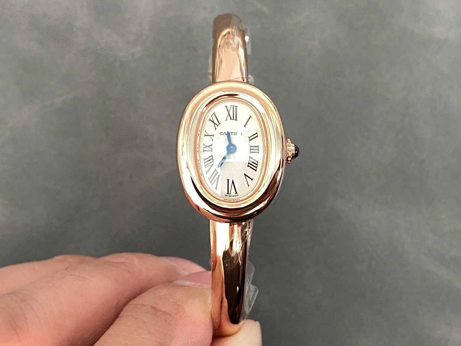 Дамски Cartier baignoire златисто/розово