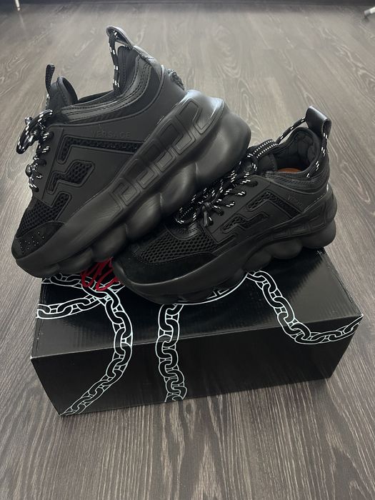 Versace chain reaction negru piele full box