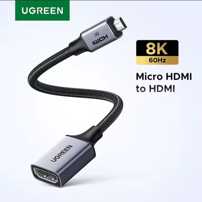 UGREEN HDMI 2.1 Сертифицированный кабель MicroHDMI 8K