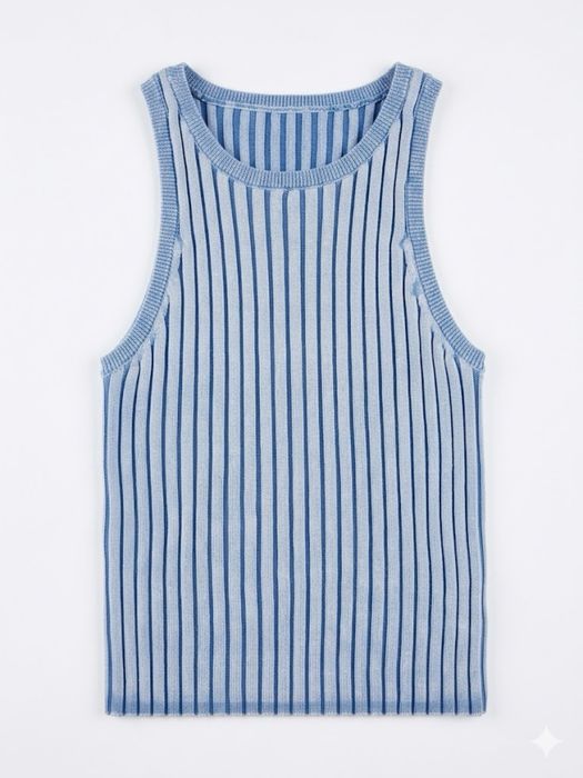 Дамска горна част от облеклото-Тениска с къс ръкав и Потник плетиво