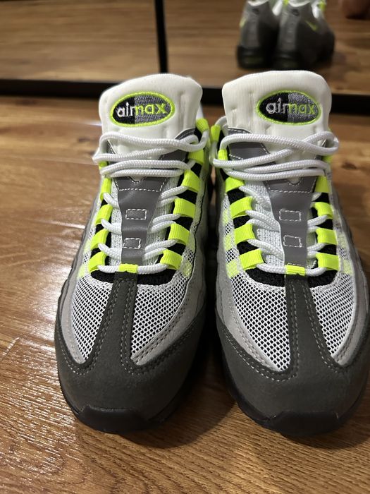 Кроссовки Nike air max 95 Neon Volt Green Grey