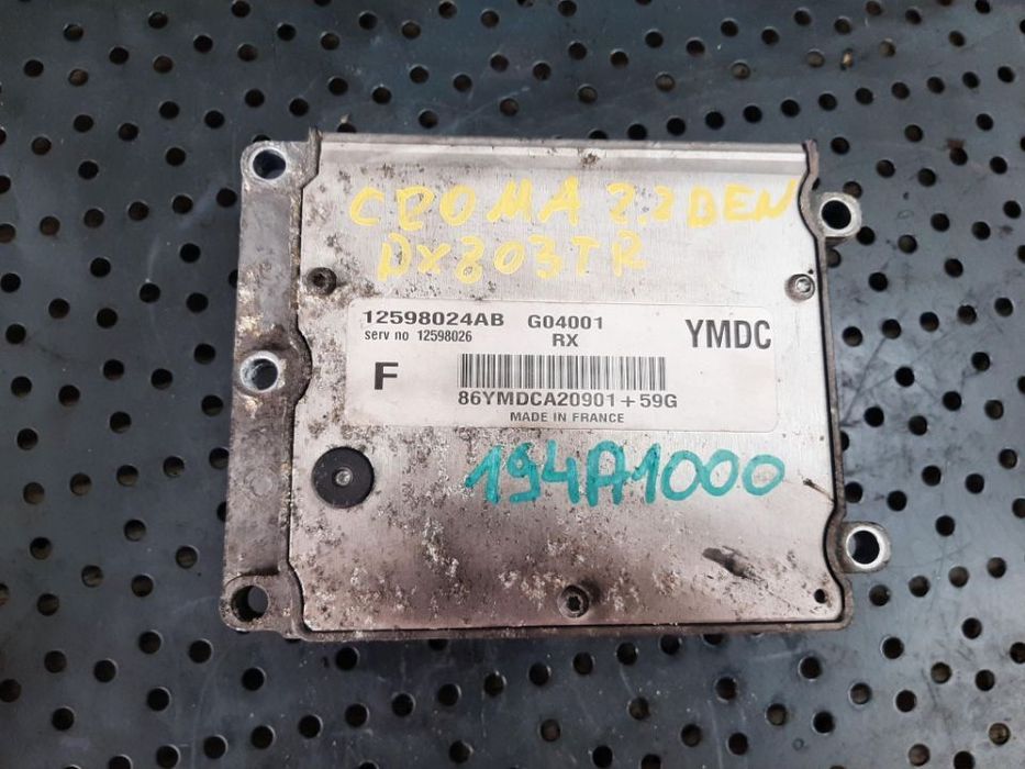 Ecu calculator motor 194a1000 2.2 b fiat croma 55202645 12598024ab