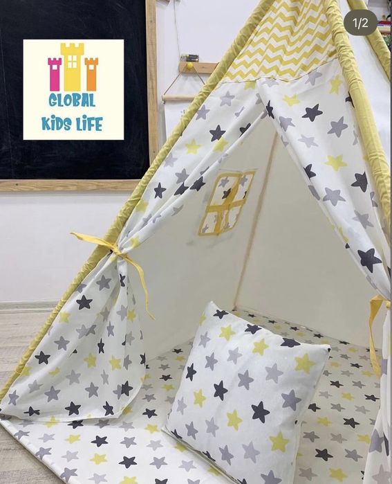 Детска палатка за игра индианско Типи от 100%памук