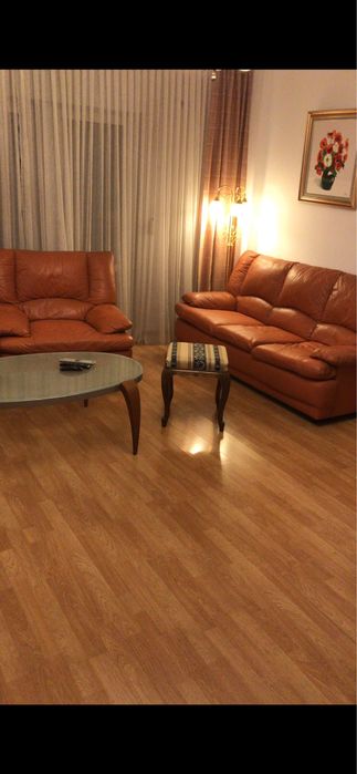 MOBEXPERT MOBILA set MANDY  canapea extensibila si 2 fotolii din piele