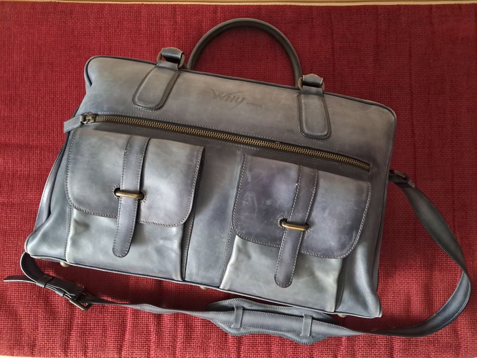 Vand geanta,Firma WHY Denis,din piele naturala pt Leptop