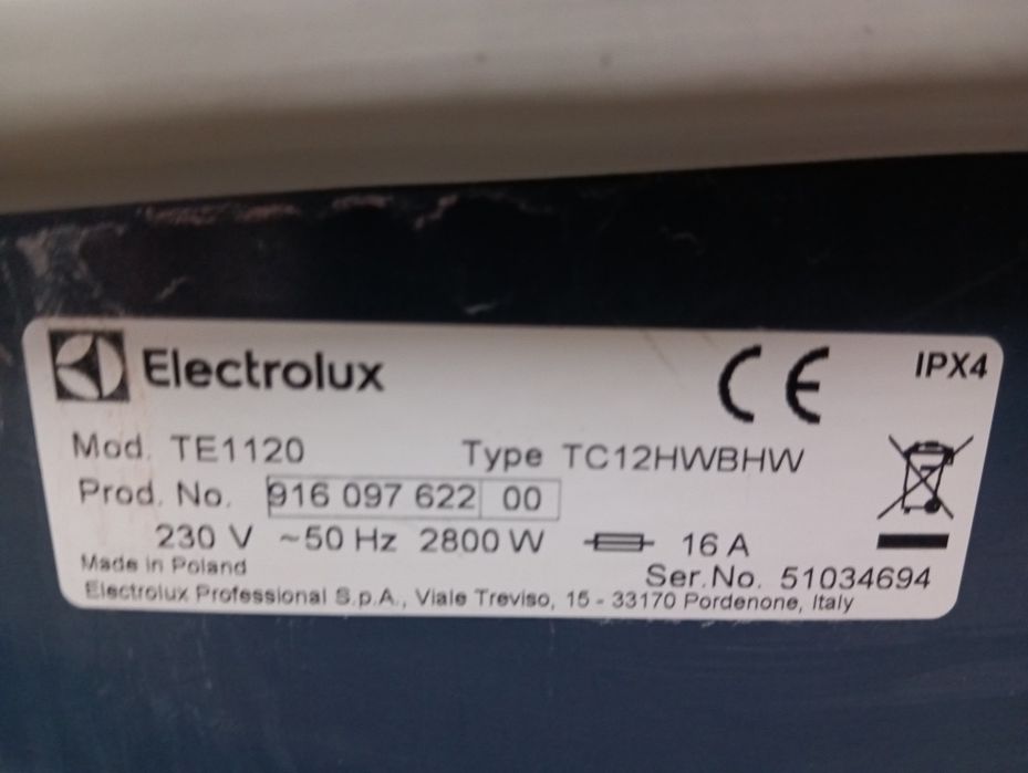 Професионална сушилня  Електтолукс Elektrolux TE1120 My Pro  8кг
