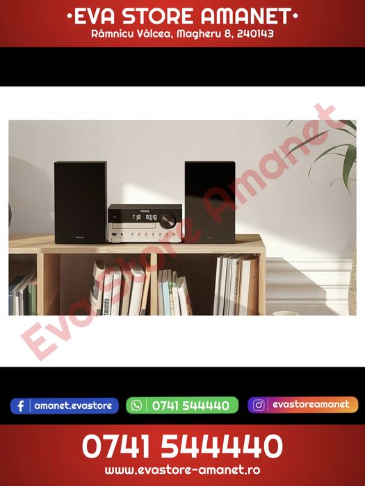 Micro Sistem Audio Hi-Fi PHILIPS 80W Bluetooth Auracast CD USB AUX DSC