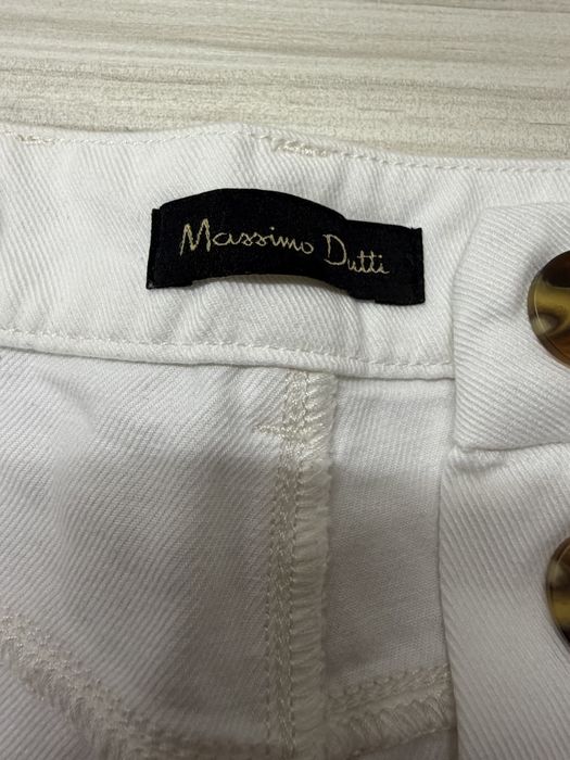 Pantalini denim albi Massimo Dutti marimea 34/XS