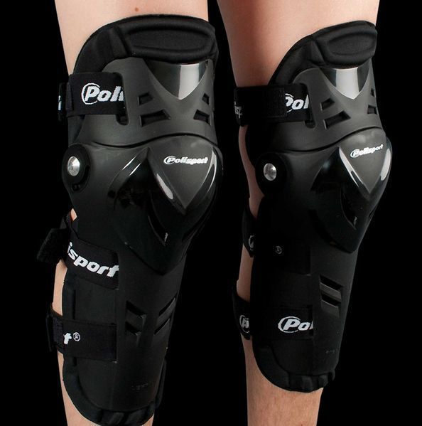 Genunchiere moto cu balamale Polisport Devil – Negru - PROTECTII MOTO