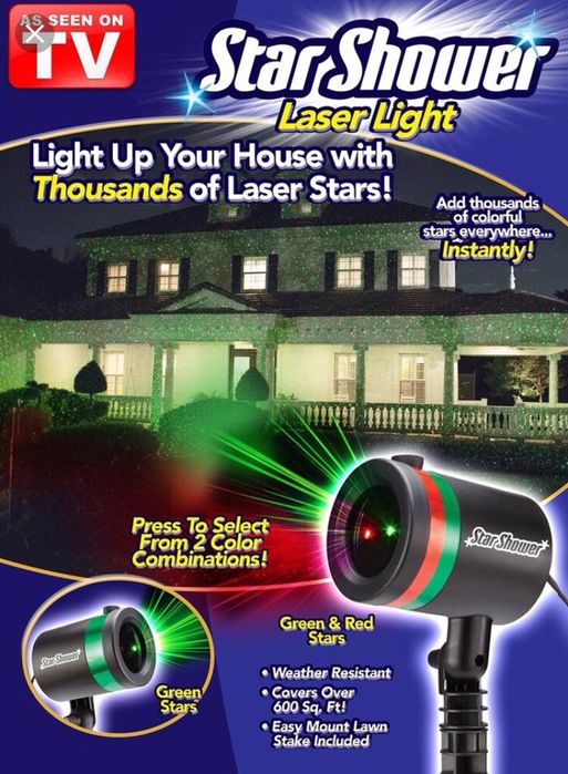 Лазерный Проектор Star Shower Laser LIGНТ PROJECTOR.