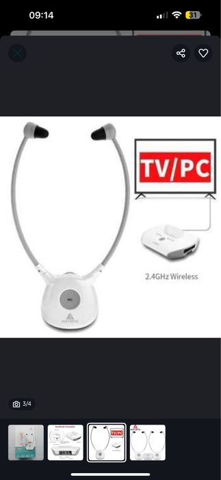 Transmițător 2 căști APH102 Pentru Vârstnici TV auditiv Căști Wireless