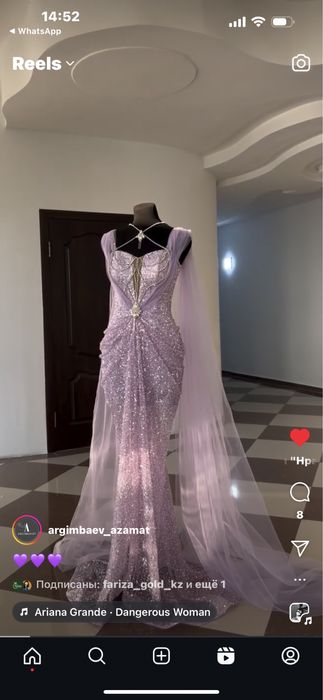 Вечернее платье от дизайнера  Азамата Аргимбаева!