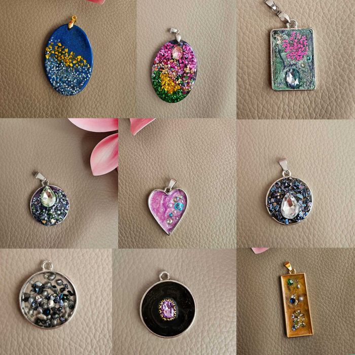 Уникални ръчно изработени бижута от епоксидна смола