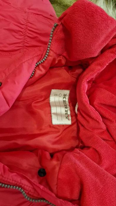 Зимняя куртка с утеплителем с подарком для девочки 5 лет