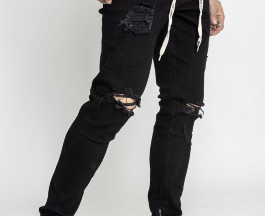 Blugi Rupți Negrii Don Lemme de Barbați