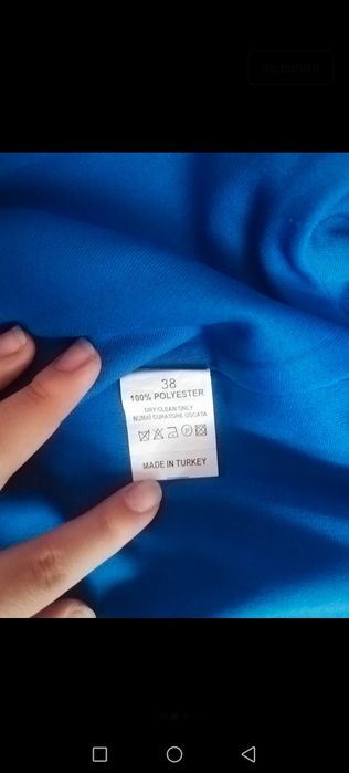 Rochie lunga tafta albastra