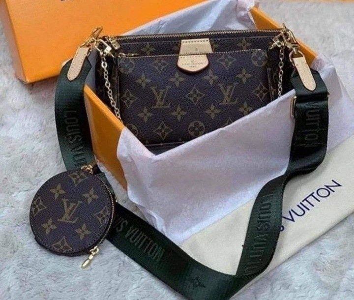 Geanta 3 in 1 LV,feronerie metalica,saculet, etichetă