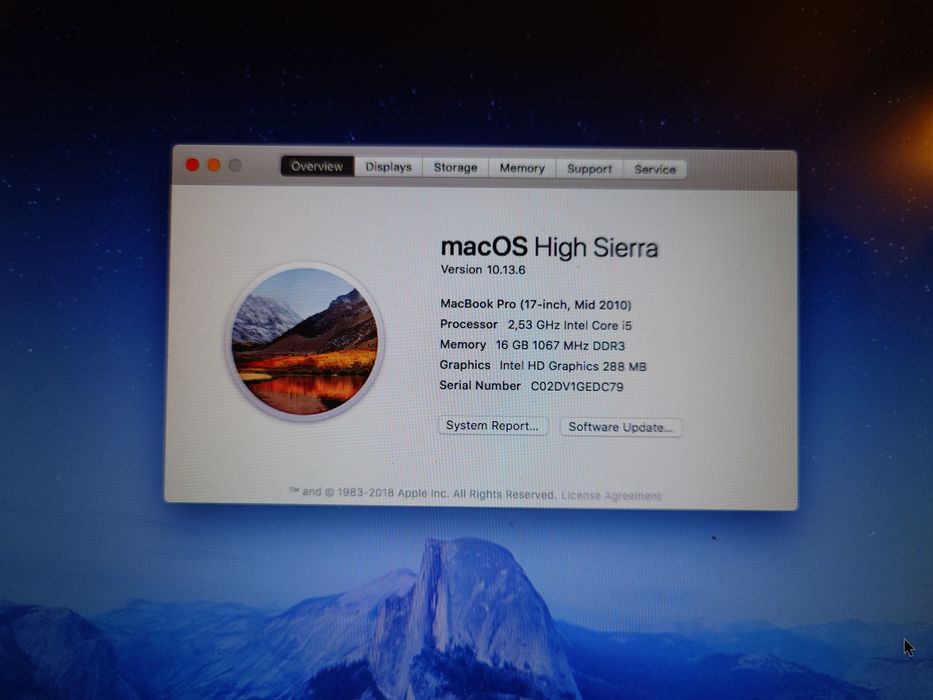 MacBook pro 17" 2010