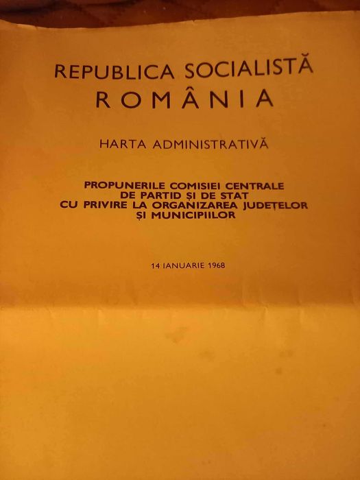 Harta administrativă 1968 Republica Socialistă România