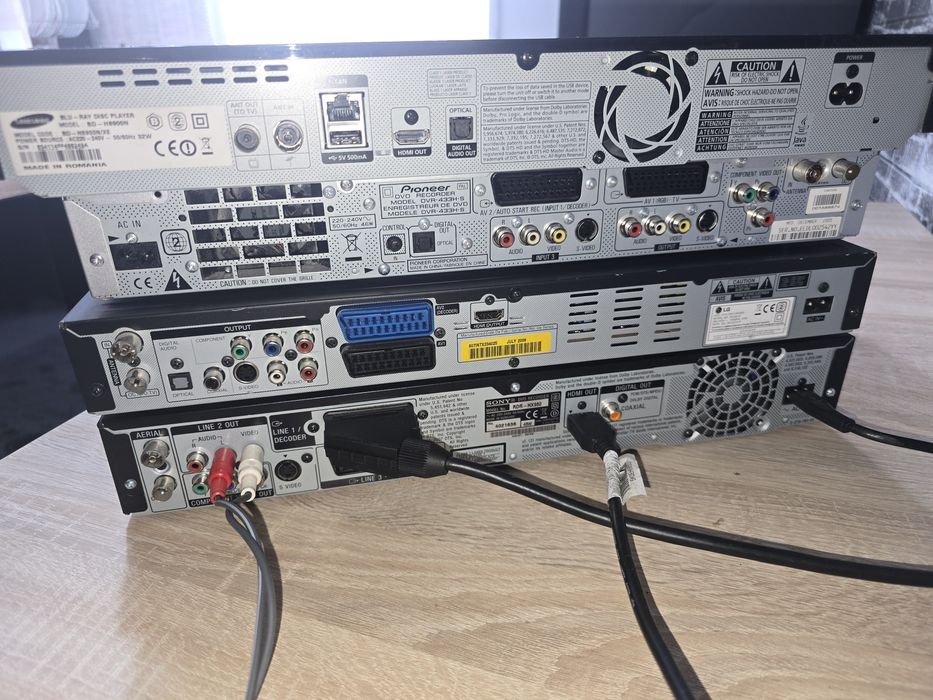 Lot 5 aparate Media: DVD Recorder +HDD. LG  Pioneer Samsung  Sony Panasonic