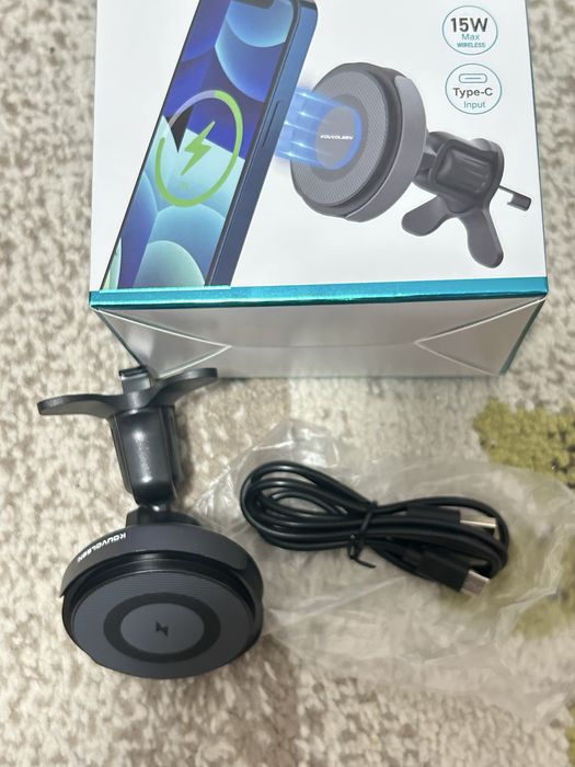 Suport telefon auto cu încărcare wireless 15W