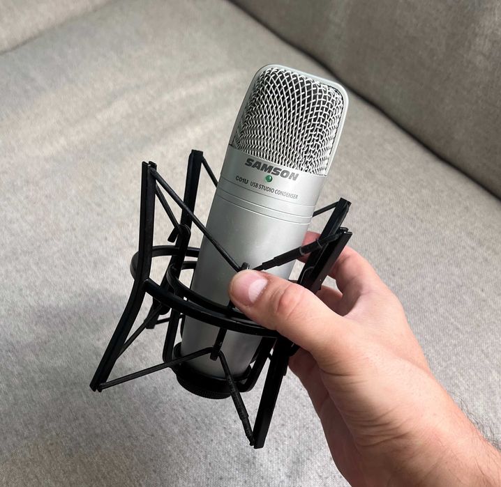 Microfon condensator USB Samson C01U cu shockmount LYX Pro MKS-1B