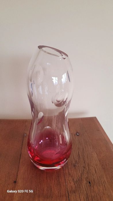 Голяма декоративна кристална купа,фруктйера Мурано Италия