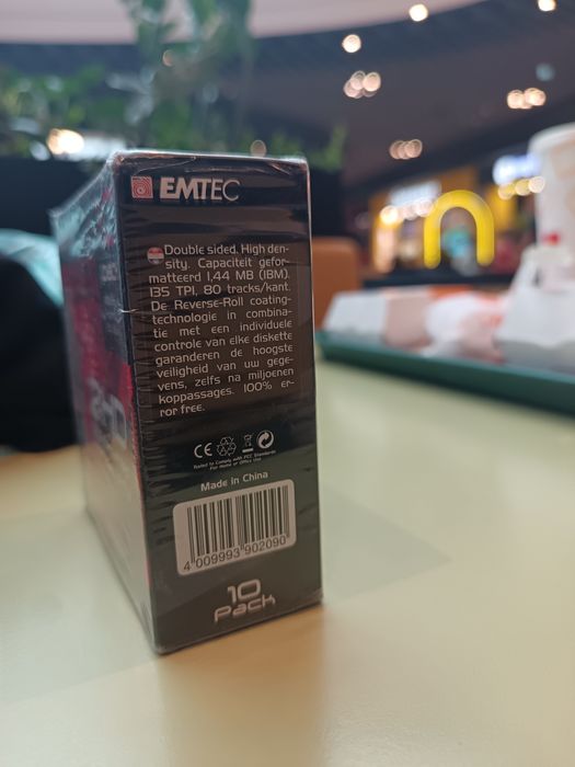 Set 10 dischete floppy EMTEC 3.5" 2HD 1.44MB sigilate (noi, DOS formatted)