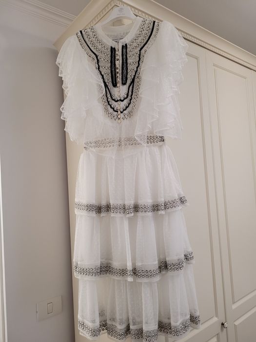 Rochie midi alba XS