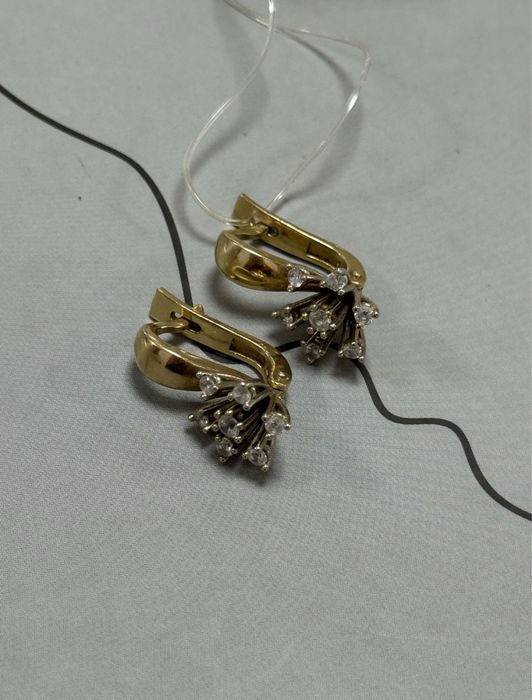 Золотые серьги с бриллиантами/Bari Bar Shop/Рассрочка без процентов