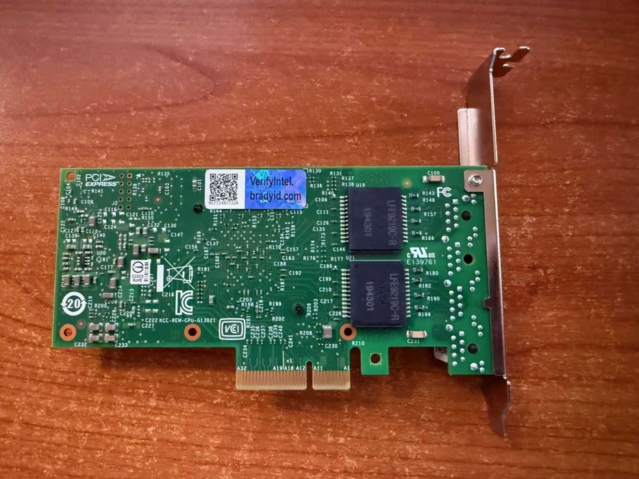 Оригинален Intel Ethernet I350-T4 4-Port 1Gb NIC - 4-ри портов адаптер