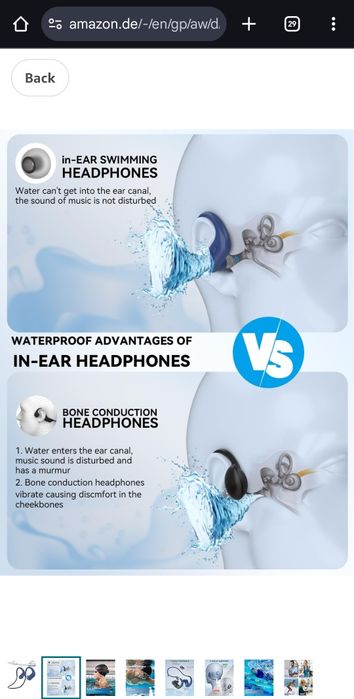 Sanoto слушалки за плуване