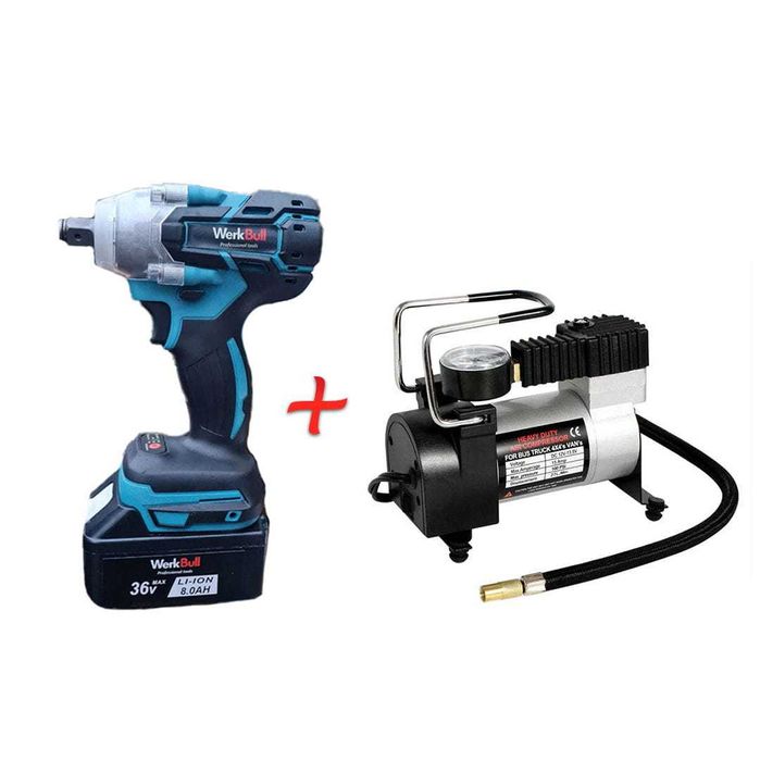 Ударен Гайковерт Винтоверт 850 N/m + 3 бр вложки  Компресор за въздух