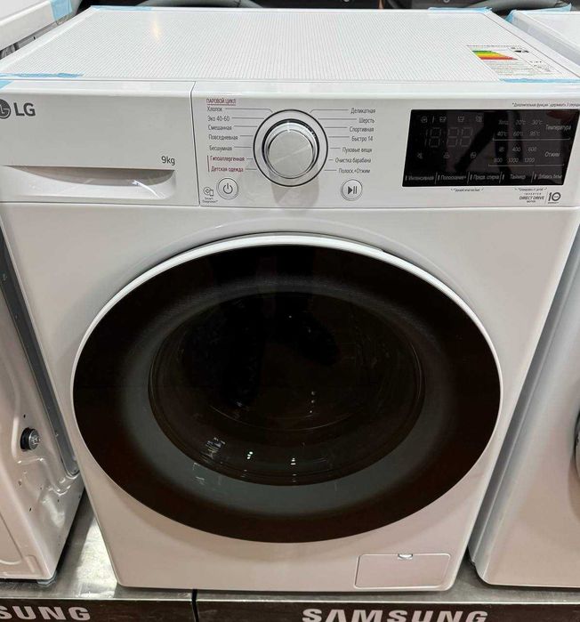 Стиральная машина LG 9 кг F2V3FS0W DD Inverter Steam 6Motion