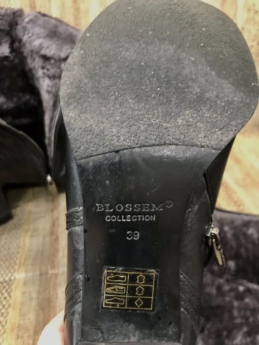 Сапоги зимние кожанные