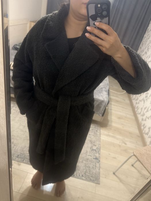 Пальто тедди шерстянное