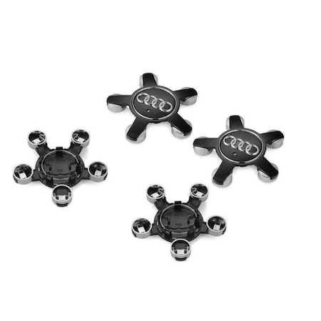 Capac Emblema Jante Roti AUDI 135mm Gri / Negru 4F0601165N, Embleme