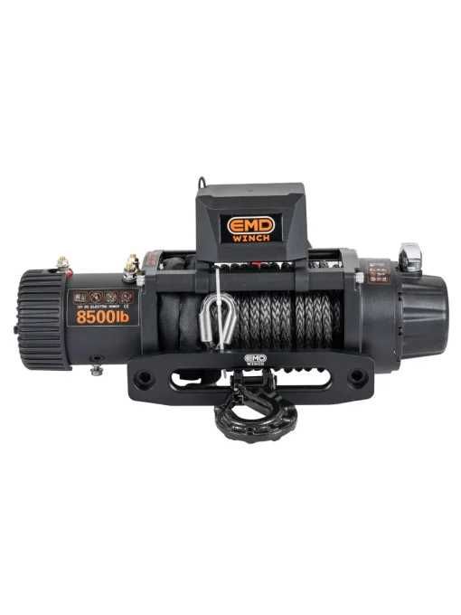 Troliu electric auto EMD Winch 8500lbs (3856kg), 12V, cablu sintetic, 24m, raport 150:1