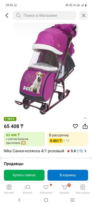 Санки коляски 2в1. Зима.