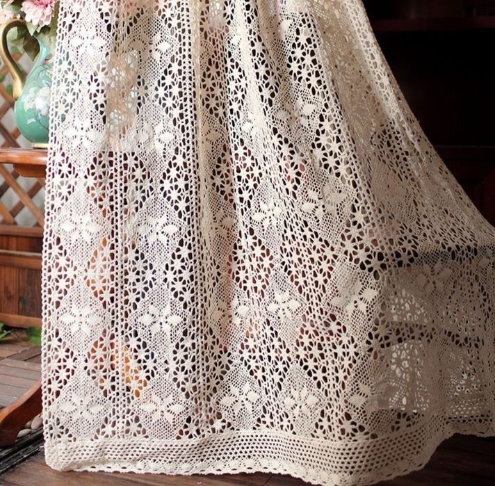 Шторы вязаные ажурные