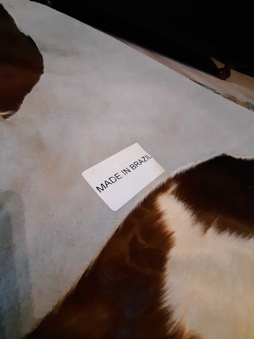 100% Natural Cowhide Cow-skin Leather Rug - Made in BRAZIL 220 x 180cm