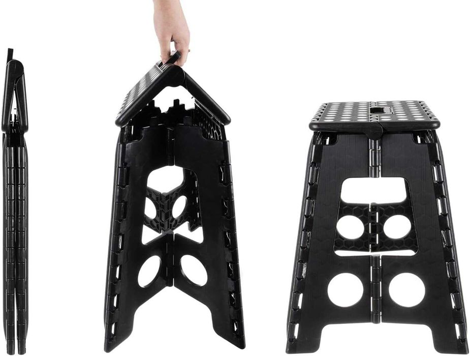 Scaun pliabil taburet cu maner si suprafata antiderapanta 39x39x31 cm