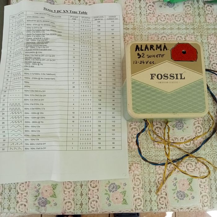Alarma cu 32 sunete ,12-24 volti cc