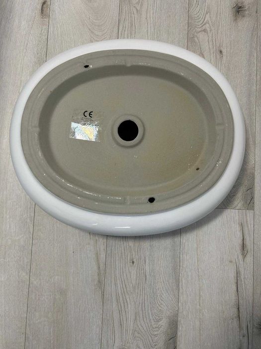 Lavoar baie, Kadda AB57 - V5, montaj pe blat, alb, oval, 56 cm