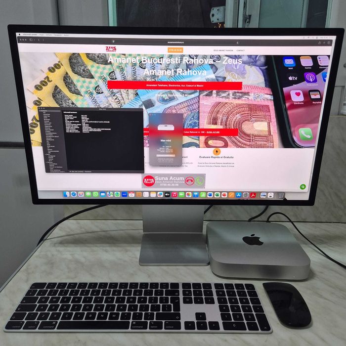 SET Apple Studio Display 27" 5K + Mac Mini M2 2023 + Tastatusa + Mouse