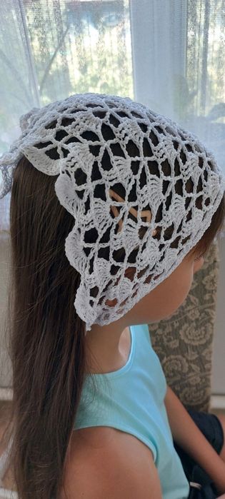 Косынка из хлопка, ручная работа