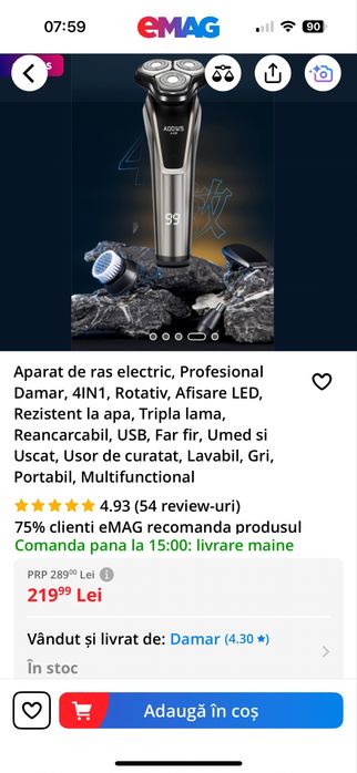 Vand aparat de ras profesional Damar 4 in 1  NOU