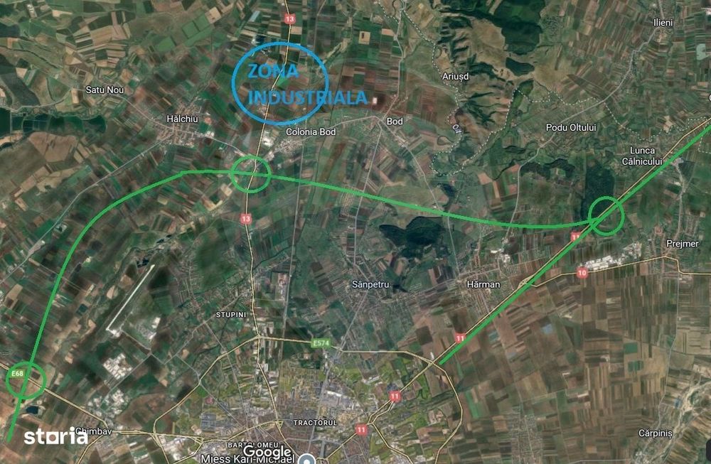 IDEAL INVESTIȚIE ! Vand  teren intravilan industrial DN13 PUZ depozit